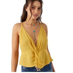 O'Neill Women's Kietrie Solid Tank Top in Sahara Size Large